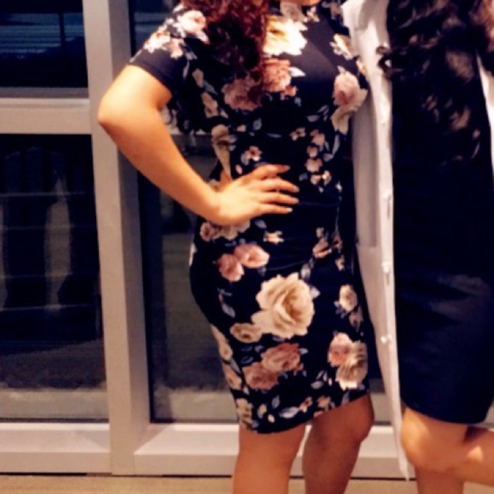 Black flowered Dress